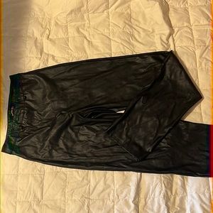 black leather pants